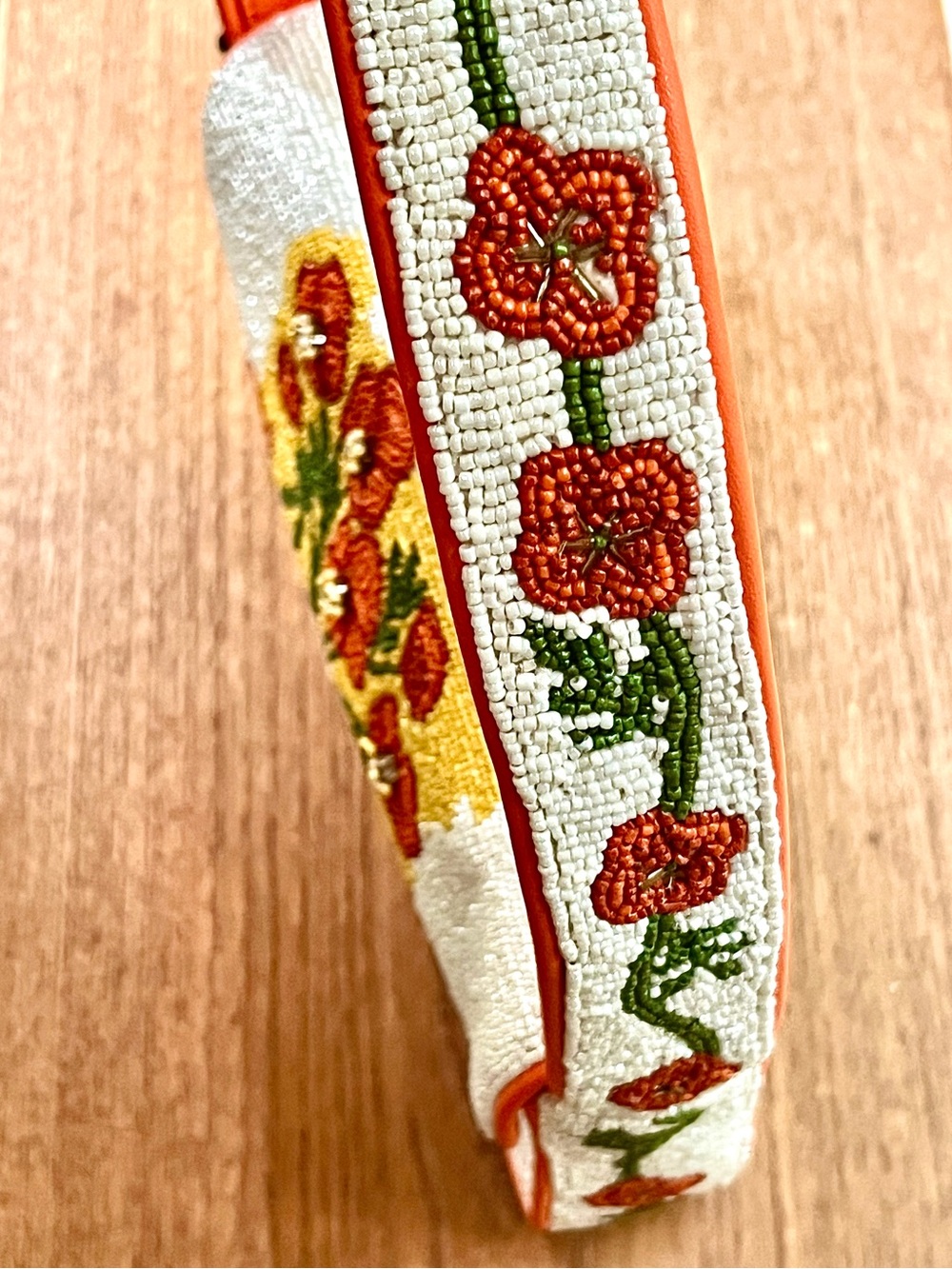 NWT Staud Beaded Tommy Shoulder Bag California Poppy 🌟Rare🌟 - Picture 7 of 16
